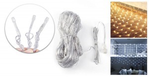 128 LED-es hálós fényfüzér melegfehér