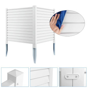 Leszúrható kerítéspanel 122*122 cm 2db, fehér