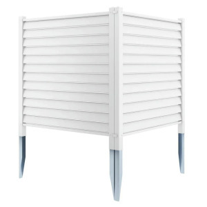 Leszúrható kerítéspanel 122*122 cm 2db, fehér