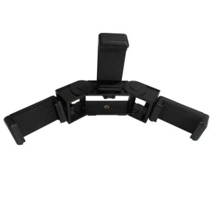 Mobiltelefon tartó, ripodhoz/monopodhoz, állítható szögű adapter, fekete