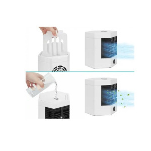 Arctic Cool 2 az 1-ben ventilátor és párásító USB csatlakozással - fehér