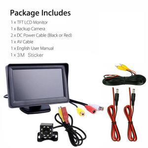 Tolatókamera, autós parkolószett, KE23-252