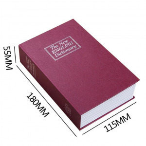 Könyv széf, könyv kialakítású biztonsági doboz - kulccsal nyitható