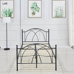 Lotti fém ágykeret 90x200, fekete