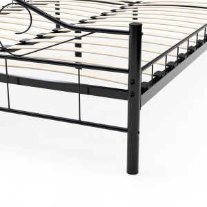 Mimi fém ágykeret ajándék ágyráccsal, 140 x 200 cm, fekete