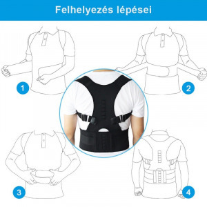 Tartásjavító heveder, testtartás javító mágneses hátpánt - XXL