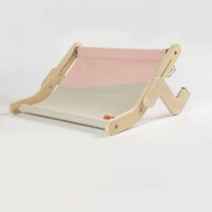 Ablakra, fiókra felszerelhető macskaágy, pink/szürke
