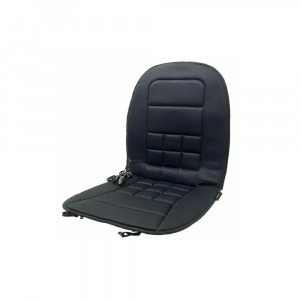 Fűthető autós ülésvédő - szivargyújtó dugóval - fekete