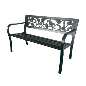 GardenLine kerti pad - rózsa - 125 x 53 x 77 cm - fekete