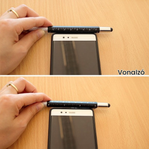 Többfunkciós toll, multifunkciós toll, szerszám toll (6 az 1-ben), szürke