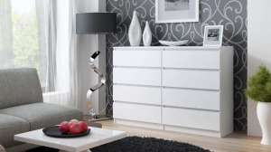 Drohmo M8 140 komód, 138x97x40 cm, fehér