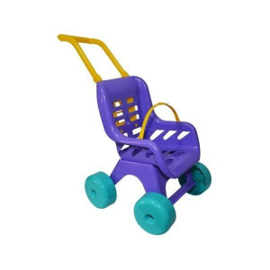 Műanyag játék sport babakocsi biztonsági övvel - járássegítő játék  42 x 49 x 29 cm