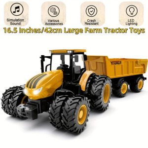 Jumbo 41.91cm-es farm traktor játékkészlet utánfutóval