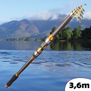 Osztott nyeles teleszkópos 3,6m 3lb bojlis bot (BBHR)