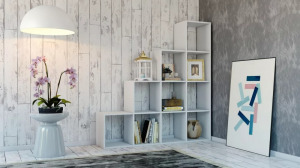 Drohmo Step 4X4 polc, fehér