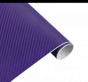 Karbon fólia, autófólia (127 x 15 cm) - lila