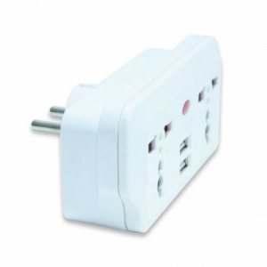 Univerzális hálózati átalakító és elosztó - utazó adapter, dugvilla - USB-vel - MS-724