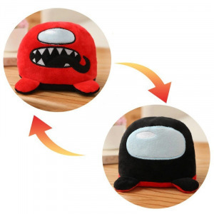 Kifordítható plüss piros-fekete