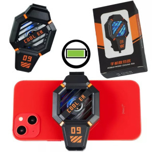 Univerzális Okostelefon/Tablet hűtő, RGB, halk hűtés, hordozható, szürke