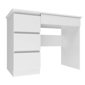 Drohmo Mijas íróasztal bal oldali tárolókkal, 98x76x51 cm, matt fehér