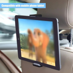 Autós tablet- és mobiltartó, fejtámlára rögzíthető, 360°-ban forgatható