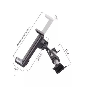 Autós tablet- és mobiltartó, fejtámlára rögzíthető, 360°-ban forgatható