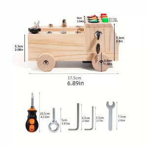 Gyermek LED kapcsoló foglalt tábla - fa oktató játék