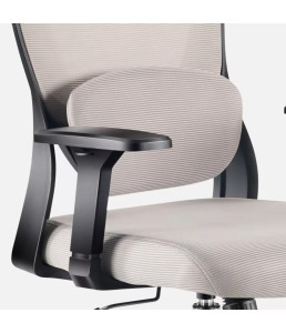 Ergonomikus irodai forgószék kartámaszokkal, deréktámasszal, hálós anyaggal, szürke