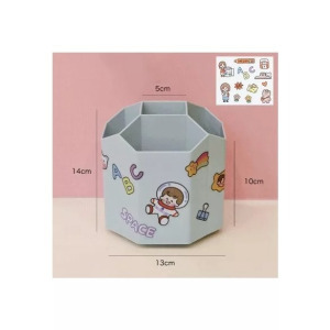 Írószertartó matricával kék