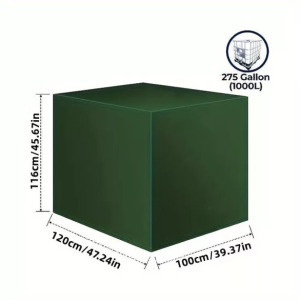 1000L Kültéri IBC víztartály fedél - időjárásálló, porálló és hőálló cipzárral