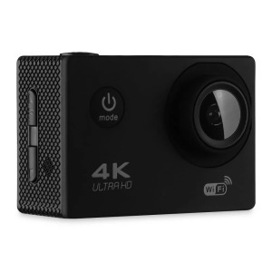 WiFi Akciókamera, 12MP sportkamera, Full HD, 60FPS, 30m vízálló, A+ 170°, fekete