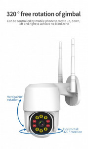 Okos wifi IP kamera EC101-X15 (360' Wifi cloud)