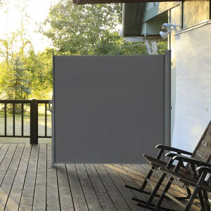 Kihúzható árnyékoló fal, 300x160cm - szürke, teraszokra - udvarra - irodában - öltözőkbe