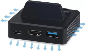 Videó konvertáló állomás, Nintendo Switch dokkoló, HDMI/USB-C/USB kimenetek
