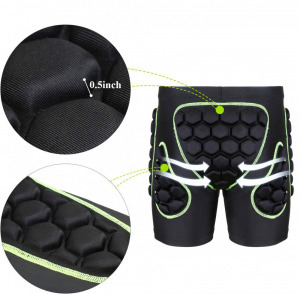 MotoShield motoros férfi protektor nadrág fekete-zöld M