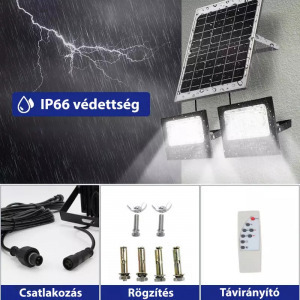 Nagy teljesítményű, akkus, falra szerelhető LED reflektor, munkalámpa