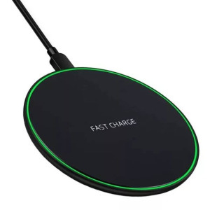 Vezeték nélküli töltő, 10W-os töltő pad, fekete
