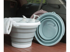 Szilikon összecsukható vödör, megerősített, 10l