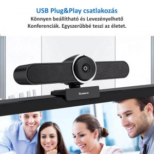 Tenveo webkamera kameratartóval, TEVO-VA200PRO FHD1080 stereo szürke-fekete