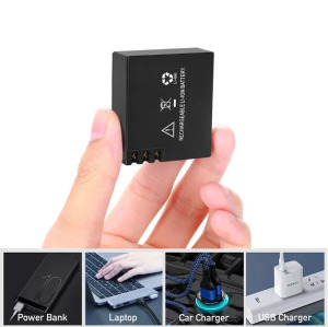 Sportkamera akkumulátor, 900mAh 3.7V, fekete