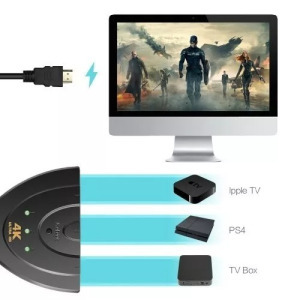 HDMI switch, 3xHDMI anya -> HDMI apa, automata HDMI detektálás, input LED