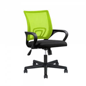 Karfás irodai forgószék, zöld