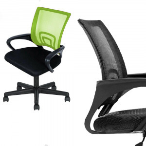 Karfás irodai forgószék, zöld