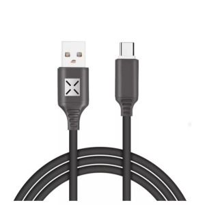 Adat- és töltőkábel, USB-C/USB, 2A gyorstöltés,1 méter, villogó fénnyel