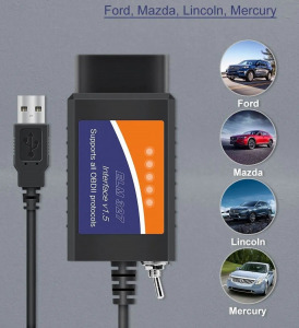 USB hibakód olvasó ELM 327 autódiagnosztika Ford,Mazda,FORScan,HS-CAN,MS-CAN,OBD