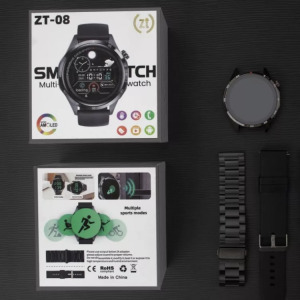 ZTfit ZT-08 Fekete okosóra szilikon és fém szíjjal