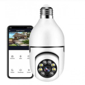 Forgatható Smart Wifi IP kamera, E27 foglalattal Forgatható Smart Wifi IP kamera, E27 foglalattal