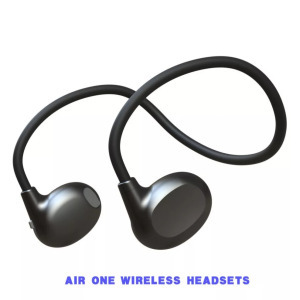 Bluetooth sport fülhallgató, beépített mikrofon, érintésvezérlés, fekete