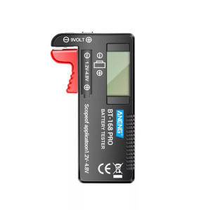 Aneng BT-168 digitális elemteszter, ceruzaelem 1,2~4,8V, gombelem, hasáb 9V