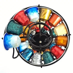 360°-ban forgatható kávékapszula tartó